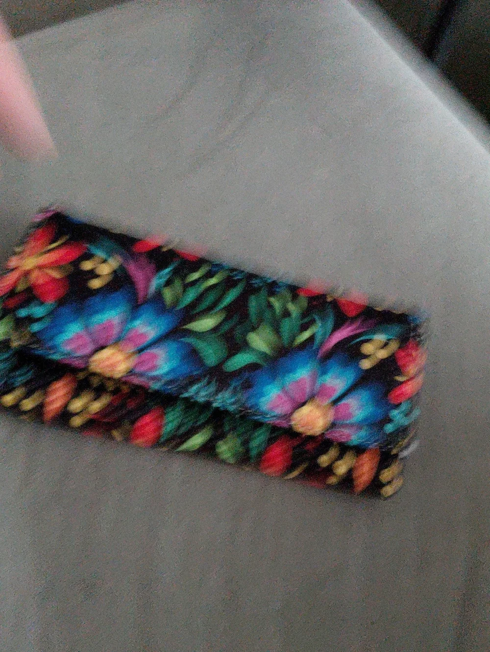 Floral Fold-Over Clutch Wallet in Multicolor